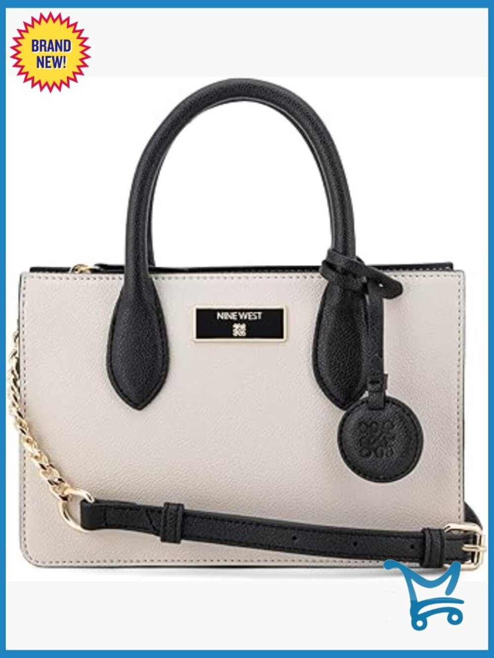 Mini Satchel Crossbody Bag Faux Leather Adjustable Strap 3 Pockets